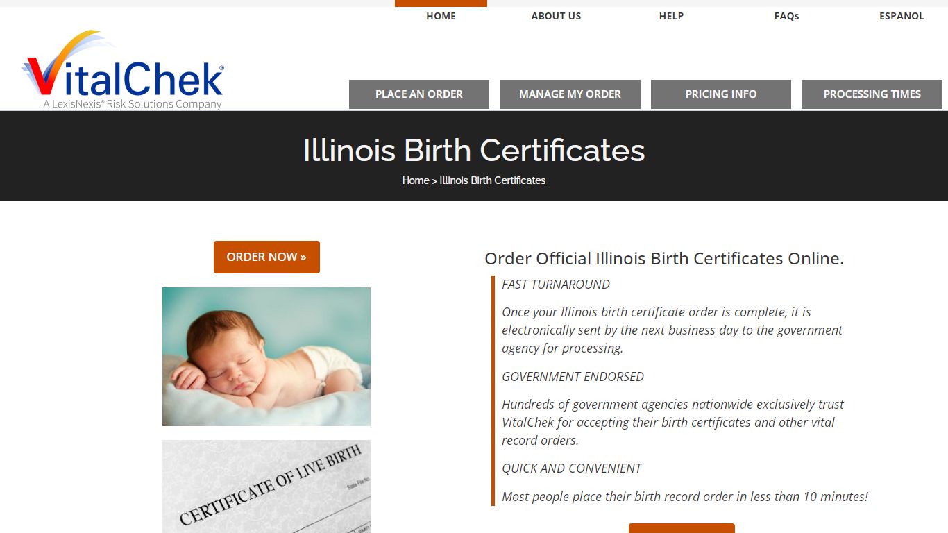 Illinois (IL) Birth Certificates | Birth Records - VitalChek